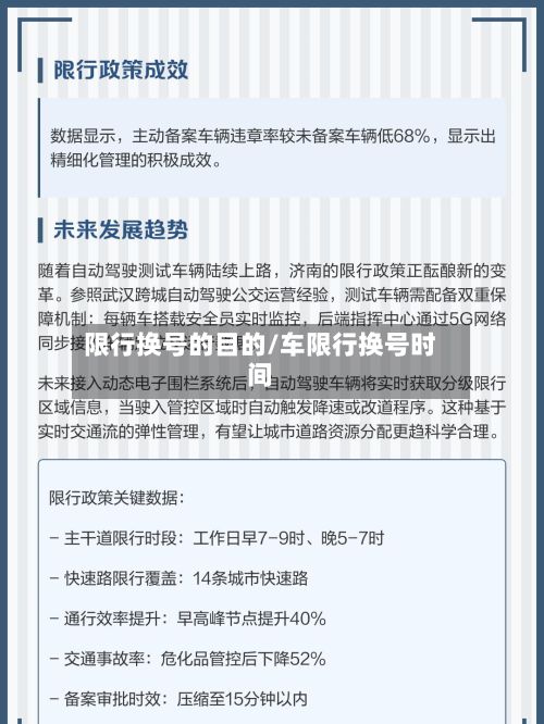限行换号的目的/车限行换号时间-第2张图片