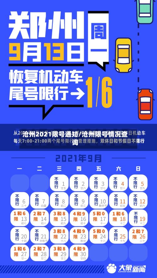 沧州2021限号通知/沧州限号情况查询-第2张图片