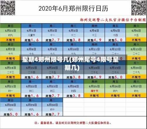 星期4郑州限号几(郑州尾号4限号星期几)