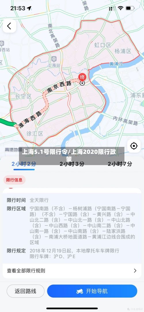 上海5.1号限行令/上海2020限行政策
