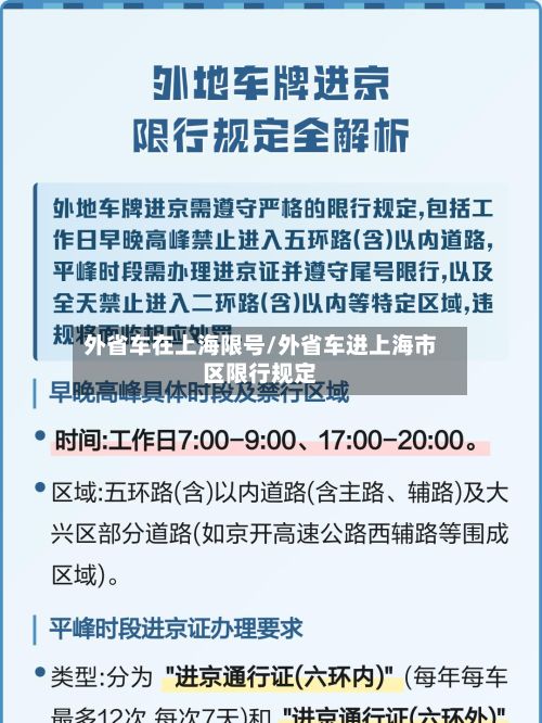 外省车在上海限号/外省车进上海市区限行规定
