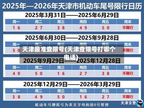 天津最准查限号(天津查限号打哪个电话)