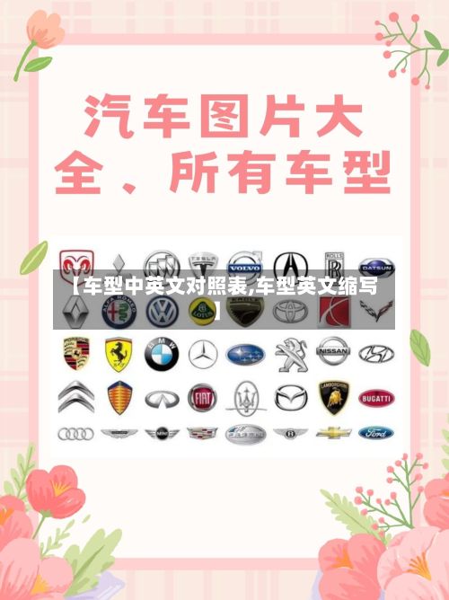 【车型中英文对照表,车型英文缩写】-第3张图片
