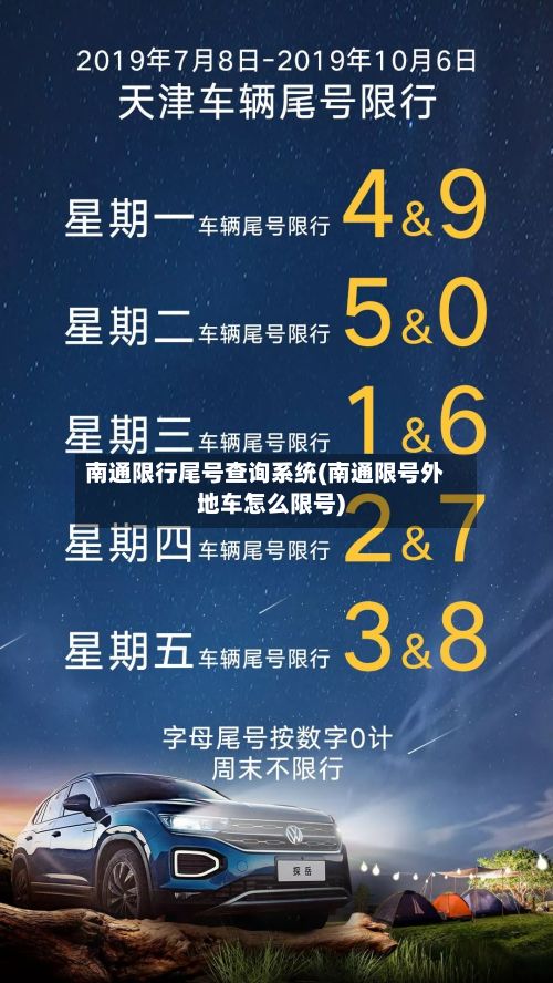 南通限行尾号查询系统(南通限号外地车怎么限号)