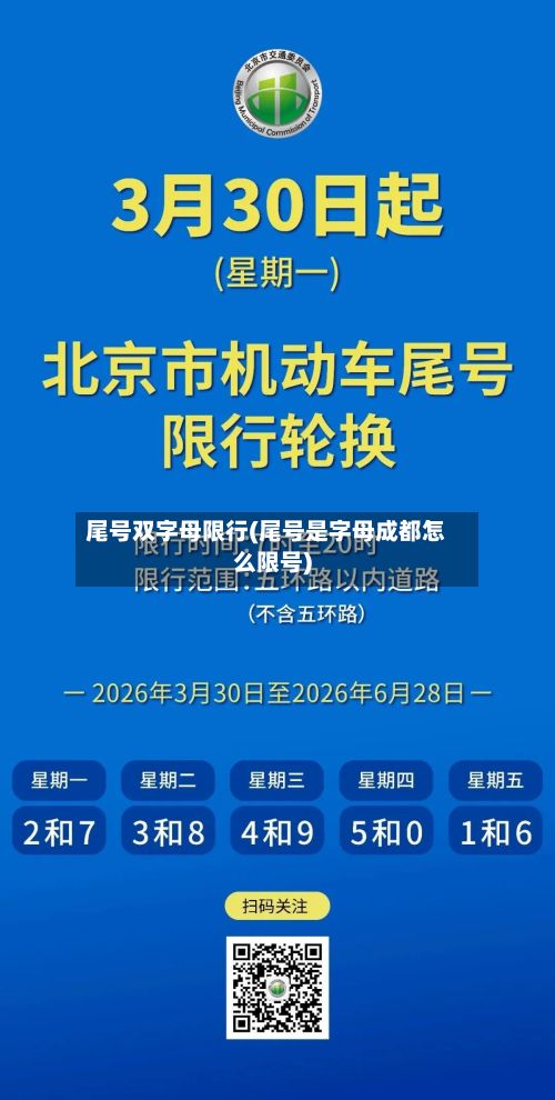 尾号双字母限行(尾号是字母成都怎么限号)